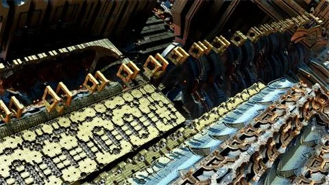 Abstract geometric composition made in 3d software Stock Illustration