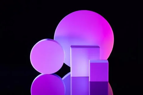 Abstract geometric composition for mockups 写真素材