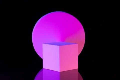 Abstract geometric composition for mockups Stockfoto's