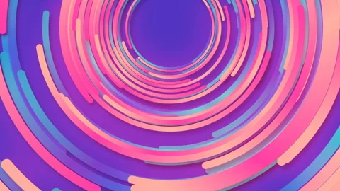 Abstract geometric composition of multicolored circles. 3d render loop animation Stock Footage 121091696