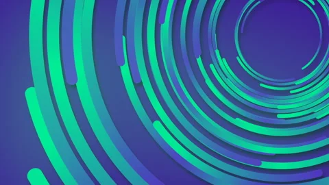 Abstract geometric composition of multicolored circles. 3d render loop animation Stock Footage 123013469