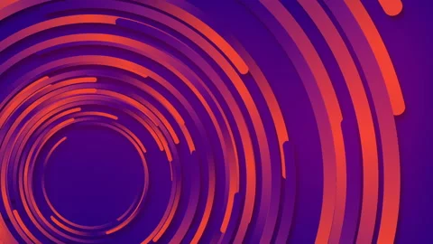 Abstract geometric composition of multicolored circles. 3d render loop animation Stock Footage 127570081