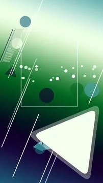 An abstract geometric composition with neon dots, thin lines, and a glowing.. Stock Illustration