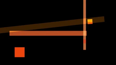 Abstract geometric composition with orange and brown shapes on a black back.. Stock Footage 335430627