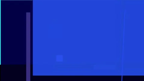 Abstract geometric composition with overlapping blue rectangles and lines o.. Stock Footage 335430780