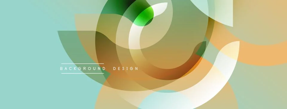 Abstract geometric composition. Overlapping circles, rectangles create layered イラスト素材