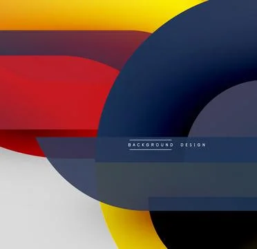 Abstract geometric composition. Overlapping circles, rectangles create dynamic 스톡 일러스트