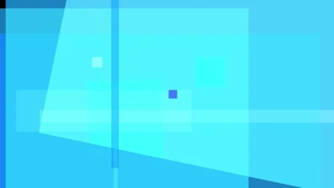 Abstract geometric composition with overlapping cyan and blue rectangles an.. Stock Footage 335430869