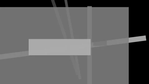 Abstract geometric composition with overlapping gray rectangles and lines o.. Video stock 335430952