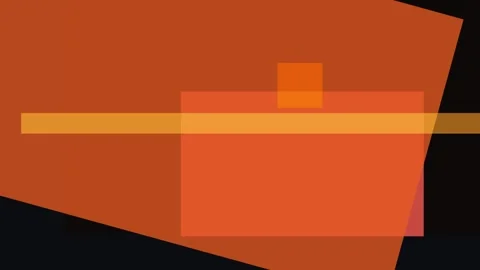 Abstract geometric composition with overlapping orange and yellow rectangle.. Stock Footage 335440723