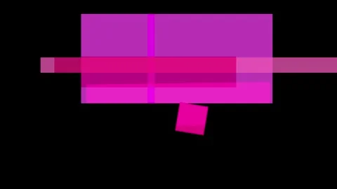 Abstract geometric composition with overlapping pink and purple rectangles .. Stock Footage 335431002