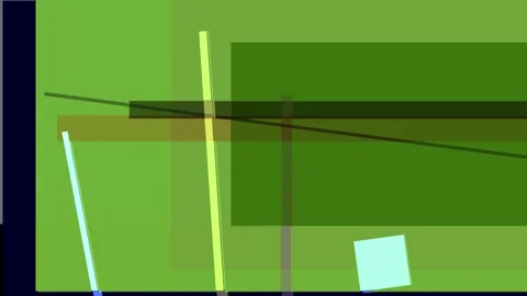 Abstract geometric composition with overlapping planes of green, dark blue,.. Stock Footage 335430728