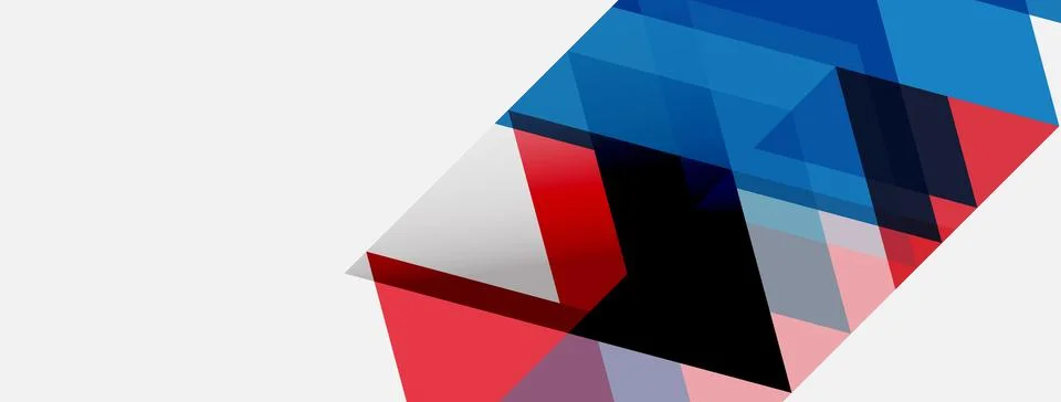 Abstract geometric composition. Overlapping planes create dynamic visual ef.. Illustrazione stock