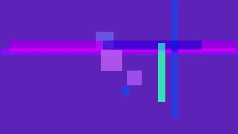 Abstract geometric composition with overlapping purple, blue, and teal rect.. Stock Footage 335431034