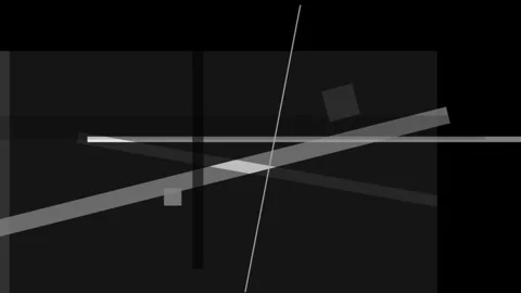 Abstract geometric composition with overlapping rectangles and lines in gra.. Stock Footage 335431039