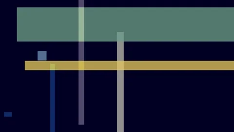Abstract geometric composition with overlapping rectangles and lines in dar.. Stock Footage 335441411