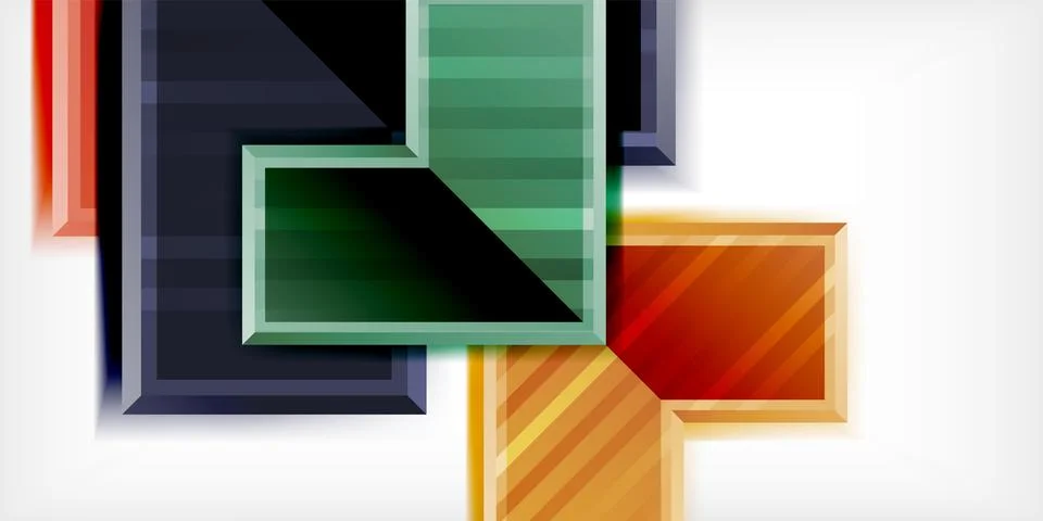 Abstract geometric composition. Overlapping rectangles create dynamic visual 스톡 일러스트