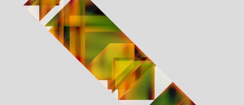 Abstract geometric composition. Overlapping rectangles, triangles create dynamic Stock Illustration