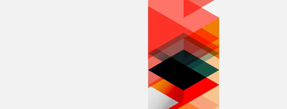 Abstract geometric composition. Overlapping rectangles create dynamic visual Stock Illustration