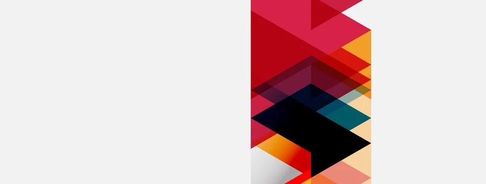Abstract geometric composition. Overlapping rectangles create vibrant color 스톡 일러스트
