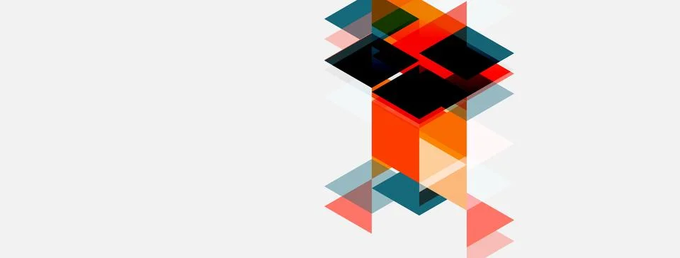 Abstract geometric composition. Overlapping rectangles create dynamic visual 스톡 일러스트