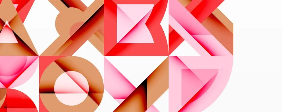 Abstract geometric composition. Overlapping shapes create dynamic pattern using 스톡 일러스트