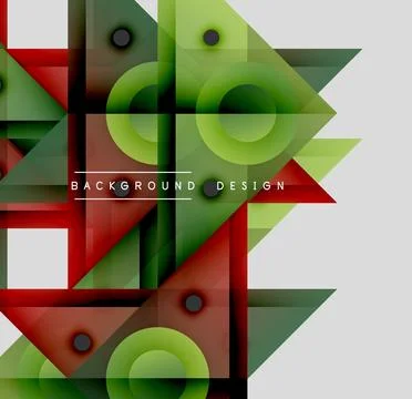 Abstract geometric composition. Overlapping shapes create dynamic visual effect. 스톡 일러스트