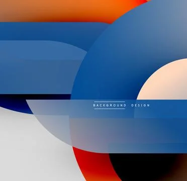 Abstract geometric composition. Overlapping shapes create dynamic visual effect. Illustrazione stock
