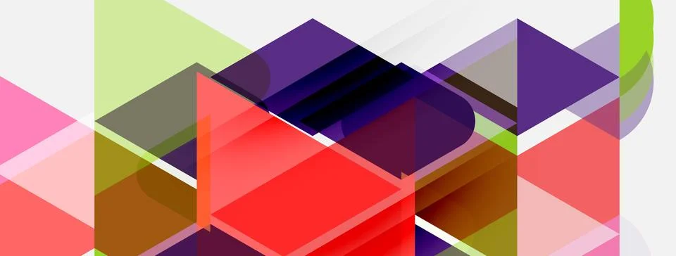 Abstract geometric composition. Overlapping shapes create dynamic visual te.. 스톡 일러스트