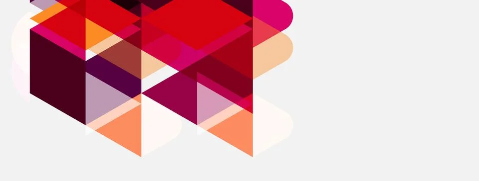 Abstract geometric composition. Overlapping shapes create dynamic visual te.. Stock Illustration