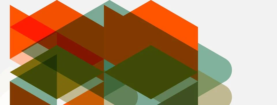 Abstract geometric composition. Overlapping shapes create layered visual ef.. イラスト素材