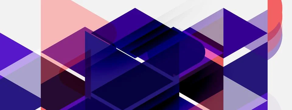 Abstract geometric composition. Overlapping shapes create dynamic visual ef.. イラスト素材
