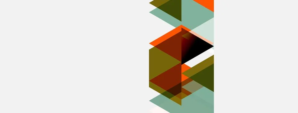 Abstract geometric composition. Overlapping shapes create dynamic visual ef.. Stock Illustration