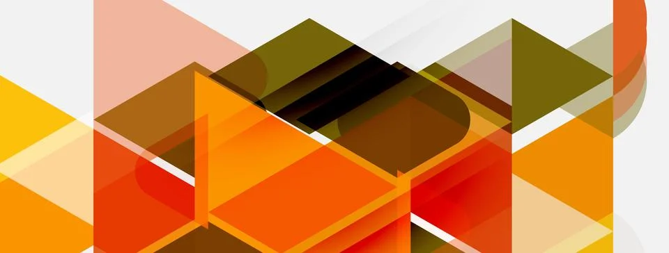 Abstract geometric composition. Overlapping shapes create dynamic visual te.. Stock Illustration