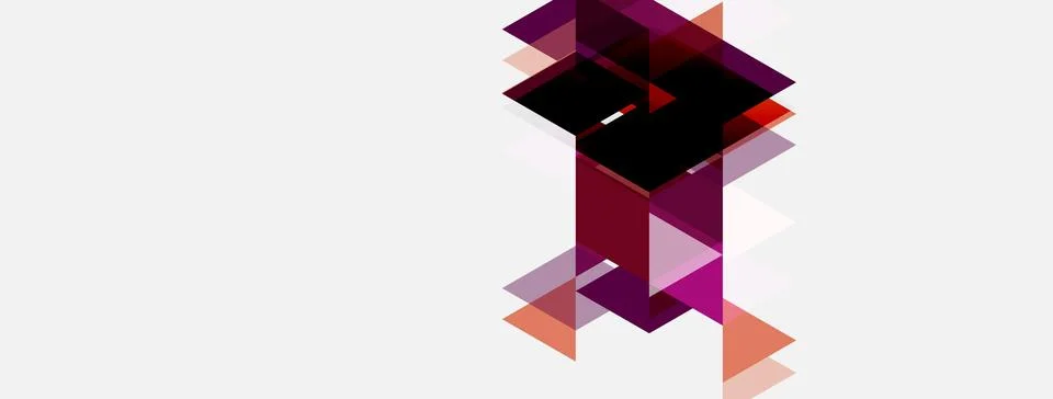Abstract geometric composition. Overlapping shapes create dynamic visual ef.. Stock Illustration