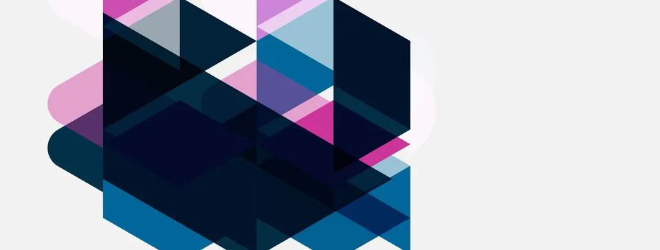 Abstract geometric composition. Overlapping shapes create dynamic visual ef.. 스톡 일러스트