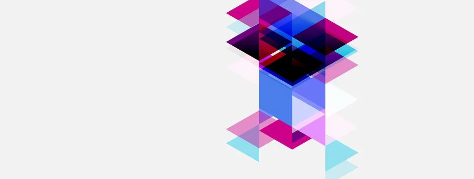 Abstract geometric composition. Overlapping shapes create dynamic visual ef.. Stock Illustration