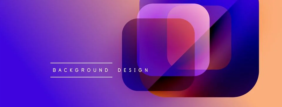 Abstract geometric composition. Overlapping squares create dynamic visual effect Stock Illustration