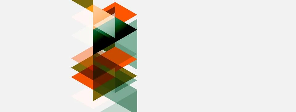 Abstract geometric composition. Overlapping squares, rectangles create dynami 스톡 일러스트