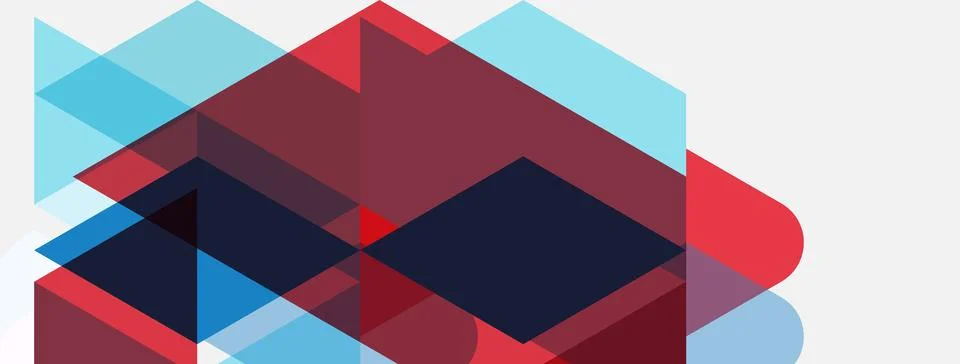 Abstract geometric composition. Overlapping squares, rectangles, triangles 스톡 일러스트
