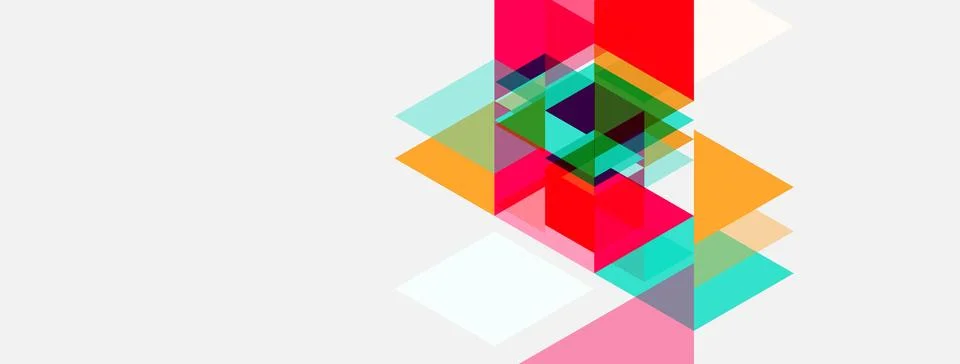 Abstract geometric composition. Overlapping squares, rectangles create dynami 库存插图