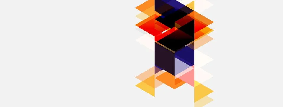 Abstract geometric composition. Overlapping squares create dynamic visual e.. 스톡 일러스트