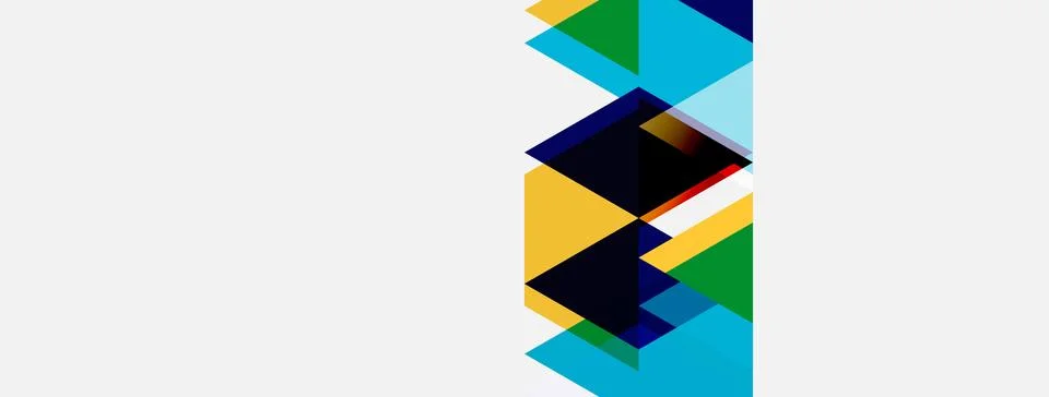 Abstract geometric composition. Overlapping squares, rectangles, triangles Illustrazione stock