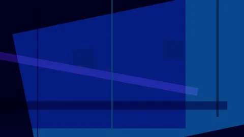 Abstract geometric composition with overlapping translucent blue shapes and.. Stock Footage 335430710