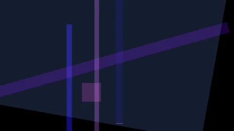 Abstract geometric composition with overlapping translucent purple and blue.. Stock Footage 335430833