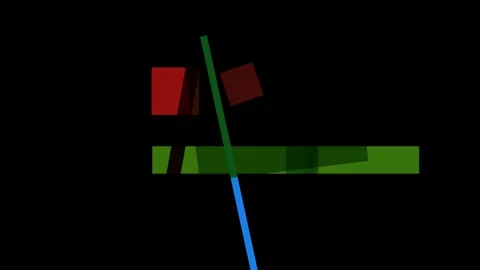 Abstract geometric composition with overlapping translucent shapes in green.. Stock Footage 335430985