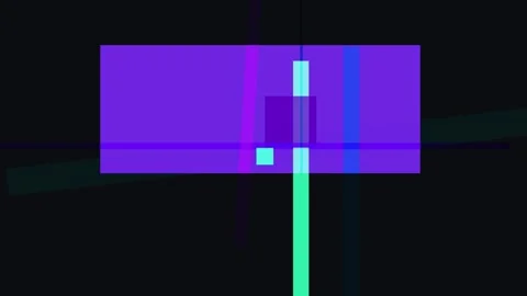 Abstract geometric composition with overlapping translucent purple and blue.. Stock Footage 335440739