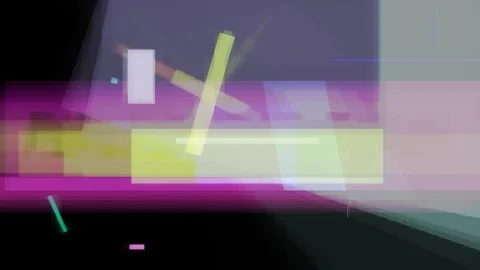 Abstract geometric composition with overlapping translucent shapes and vibr.. Vídeos de archivo 335441738