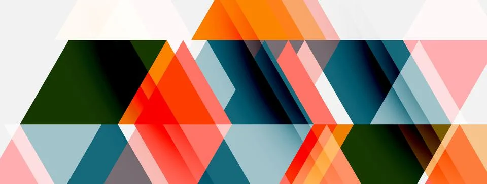 Abstract geometric composition. Overlapping triangles create dynamic visual 스톡 일러스트