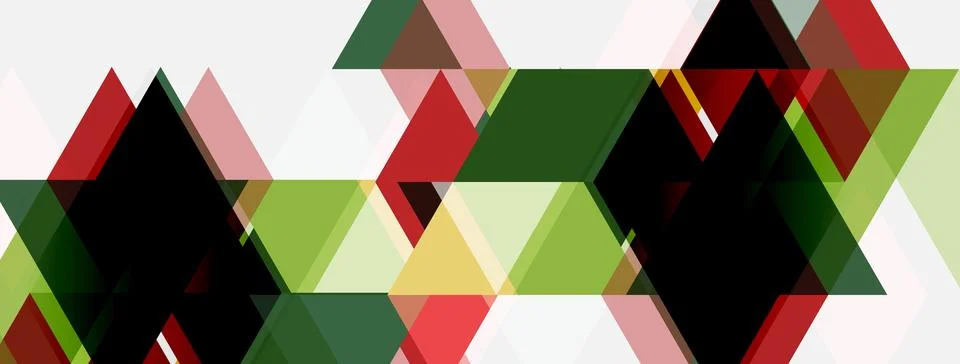 Abstract geometric composition. Overlapping triangles create dynamic visual Stock Illustration